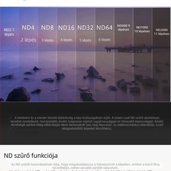 ND2-400 állítható polárszűrő mobiltelefonokra és kamerákhoz