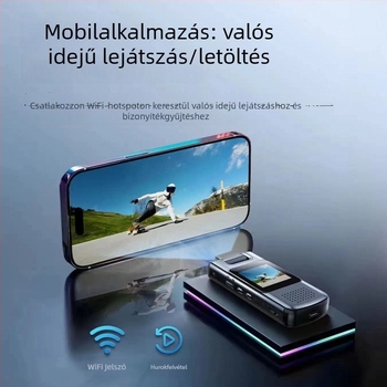 Hordozható videófelvevő Wi-Fi-vel, 8K Ultra HD felbontás, valós idejű élőnézet és felvétel