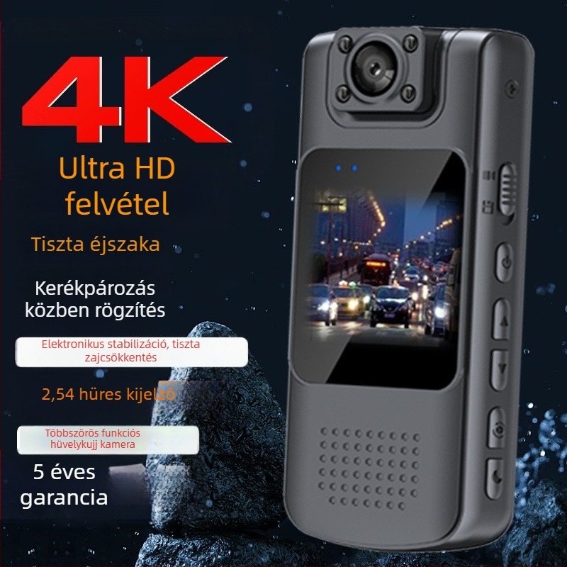 Hordozható videófelvevő Wi-Fi-vel, 8K Ultra HD felbontás, valós idejű élőnézet és felvétel
