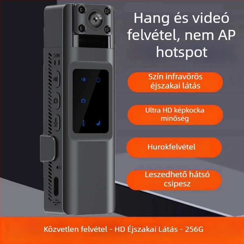 Hordozható videófelvevő Wi-Fi-vel, 8K Ultra HD felbontás, valós idejű élőnézet és felvétel