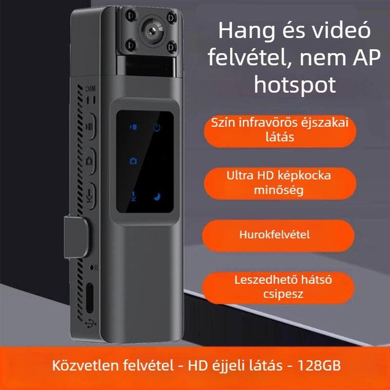 Hordozható videófelvevő Wi-Fi-vel, 8K Ultra HD felbontás, valós idejű élőnézet és felvétel