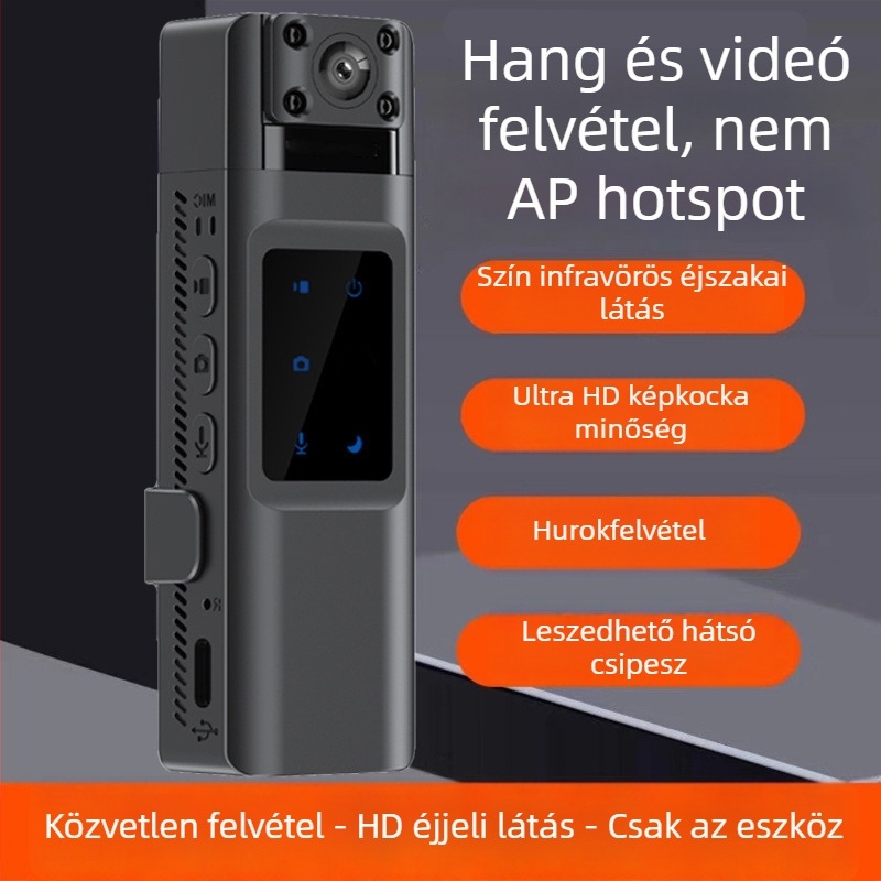 Hordozható videófelvevő Wi-Fi-vel, 8K Ultra HD felbontás, valós idejű élőnézet és felvétel