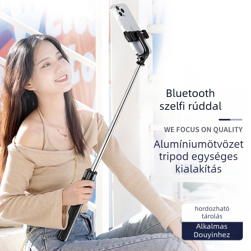 Z6S szelfibot állvány — rozsdamentes acél, Bluetooth, távirányító, testreszabás támogatott