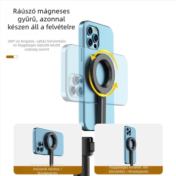 MagSafe mágneses telefonos Selfie rúd, alumíniumötvözet, hordozható kültéri állvány, távirányító, Bluetooth