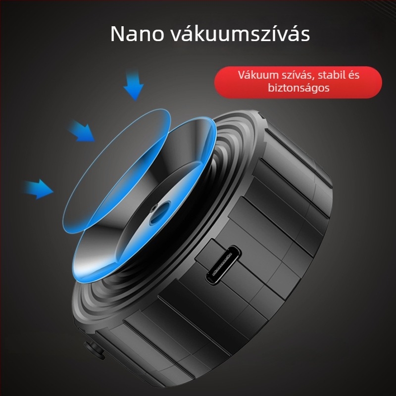 15W vezeték nélküli autós töltőállvány vákuumos szívóval, MagSafe kompatibilis, autó navigációhoz