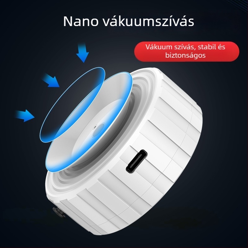 15W vezeték nélküli autós töltőállvány vákuumos szívóval, MagSafe kompatibilis, autó navigációhoz