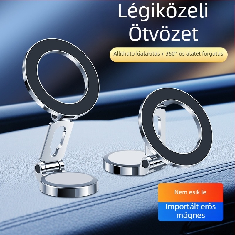 Autótelefon-tartó — összecsukható, mágneses, rezgéscsillapító, navigációs kompatibilitás (összecsukható, mágneses, rezgéscsillapító, navigációs kompatibilitás)