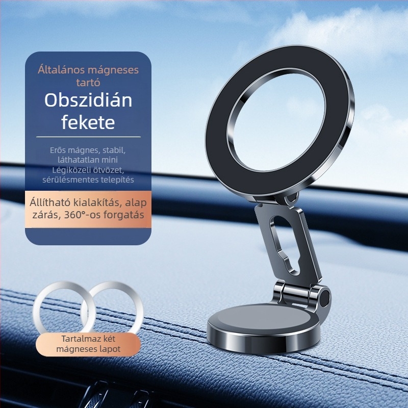 Autótelefon-tartó — összecsukható, mágneses, rezgéscsillapító, navigációs kompatibilitás (összecsukható, mágneses, rezgéscsillapító, navigációs kompatibilitás)