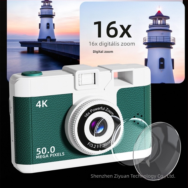 Gyerekeknek szóló mini CCD kamera Wi-Fi-vel, kitöltő fény, 16x zoom, 2.4 inch LCD, HD