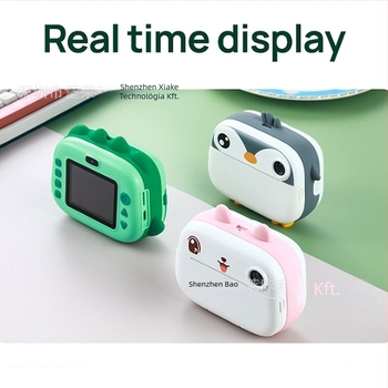 Gyerekeknek szánt mini Polaroid kamera HD dupla lencsével, fényképeket nyomtat, TF kártya-tároló, M05 modell