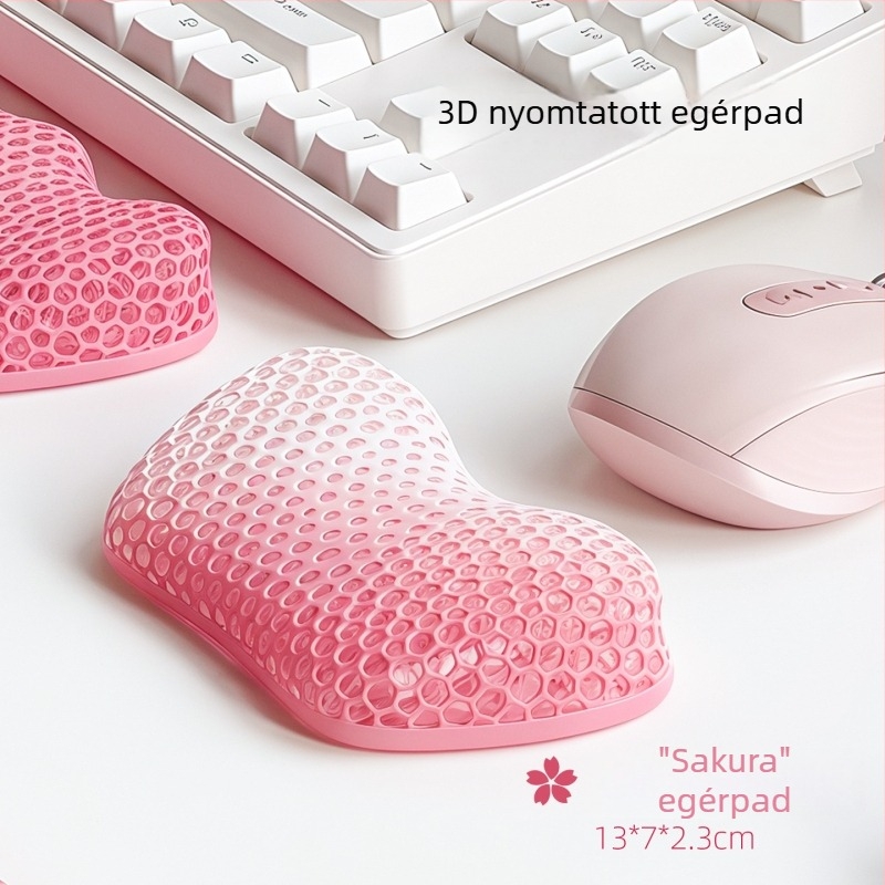 3D-ben nyomtatott csuklópad mechanikus billentyűzethez (modell 1, 28 g, megjelenés 2025)