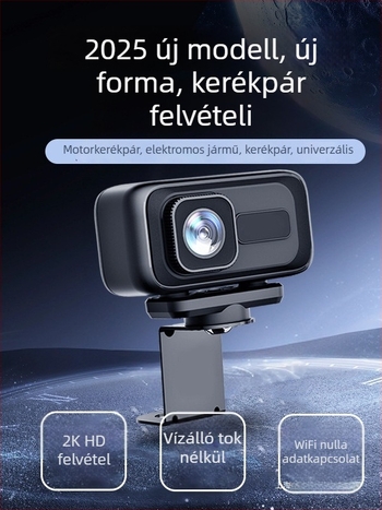 MT100 Motorkerékpár és Elektromos Jármű Rögzítő, HD vízálló kamera, 140° látószög, 0.8 MP, SD-kártya 64 GB-ig, WiFi közvetlenül a mobiltelefonhoz