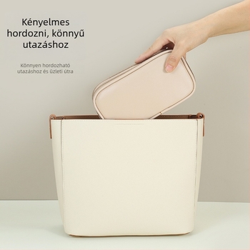 PU digitális kiegészítők tároló táskája, többrétegű kialakítás, porvédő tok kábelekhez, USB-meghajtó és fejhallgató — utazási rendező