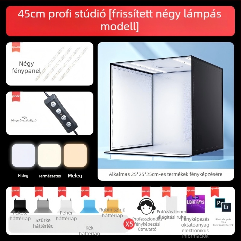 Összecsukható kis fotóstúdió Yt-syp45 Oxford anyagból