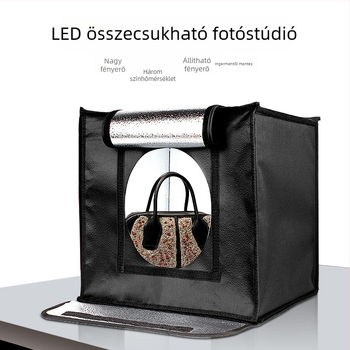 Kis stúdió világító doboz termékfotózáshoz, modell SY-0110, márka Shun Yi, anyag: bevont alumínium szalag