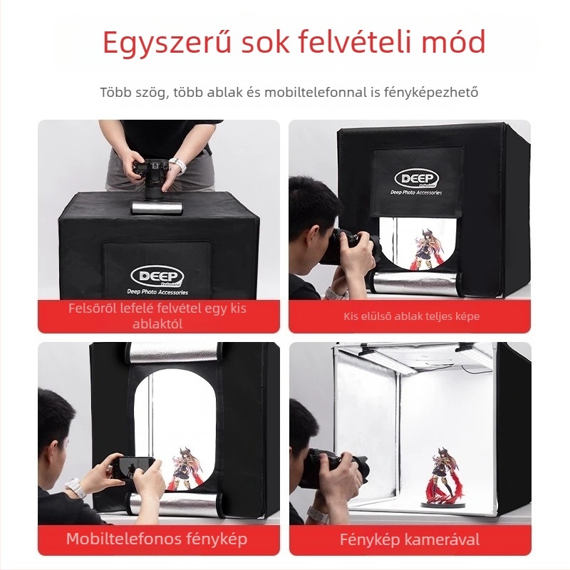 Fotózási készlet, Dep márka, modell DEEP60*60*60, LED softbox stúdió világításhoz, tanúsítvány BSTDG1601675631EC-1