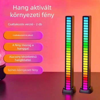 PC-hez asztali lámpa hang-aktivált környezeti fénnyel és LED zenei ritmussal, asztali telepítés