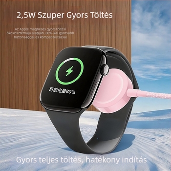 Apple Watch mágneses USB-C PD dokkoló, 2,5W, Gyors töltés
