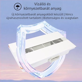 Beépített mennyezeti szellőztető ventilátor, DX-H600-17, 220V, 64W, csendes világítással, 2 az 1-ben szellőzés