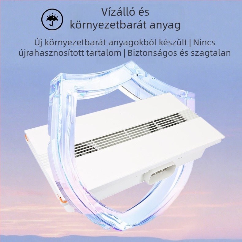 Beépített mennyezeti szellőztető ventilátor, DX-H600-17, 220V, 64W, csendes világítással, 2 az 1-ben szellőzés