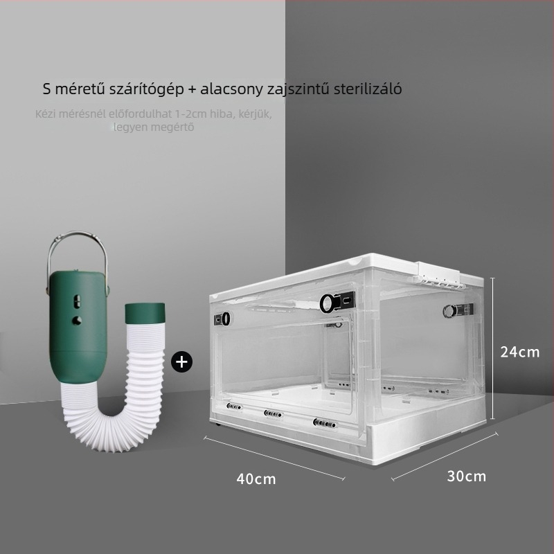 Háziállat-szárítódoboz – kar nélküli típus, 1600–1999 W, AC motor, gofrált fűtőkábel
