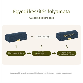 Ívelt gyöngyös velúr ékszerdoboz – mini hordozható ékszertároló, modell Hmy005, ipari stílus