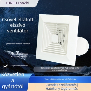 Csatornás típusú szellőztető ventilátor konyhához és fürdőszobához, mennyezet alatti felszerelés, 220V, 40W