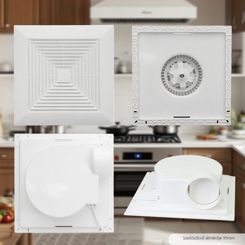 Csatornás típusú szellőztető ventilátor konyhához és fürdőszobához, mennyezet alatti felszerelés, 220V, 40W