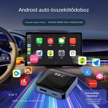 JY-A3 Android autó-interkonneciós modul — duál-core processzor, 1GB RAM, USB interfész, Operációs rendszer: Wireless CarPlay/HiCar/Auto