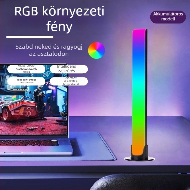 Hanggal aktivált zenés fény - asztali kivitel, modell L023 (nem intelligens vezérlés)