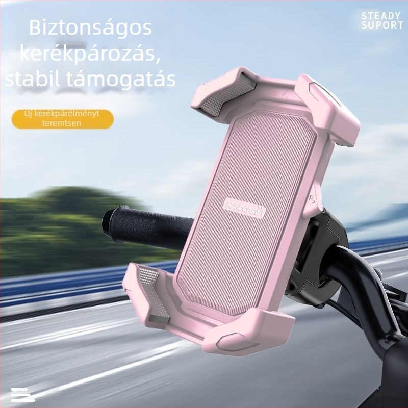 Kerékpártelefon tartó csillapító kormánytámaszhoz — univerzális MTB és országúti kerékpárhoz, rezgéscsillapító