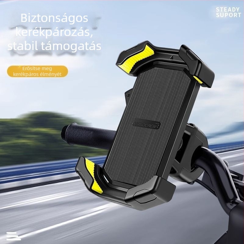 Kerékpártelefon tartó csillapító kormánytámaszhoz — univerzális MTB és országúti kerékpárhoz, rezgéscsillapító