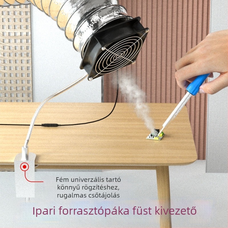 Univerzális konzolos ventilátor forrasztási füst elszívására – füst-elszívó, ablakos stílus