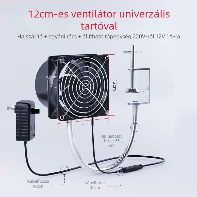 Univerzális konzolos ventilátor forrasztási füst elszívására – füst-elszívó, ablakos stílus
