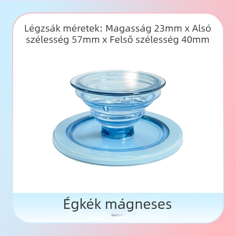 Snap-on asztali telefon-tartó, átlátszó sorozat, modell 01, TPU+ABS, Apple és Android számára