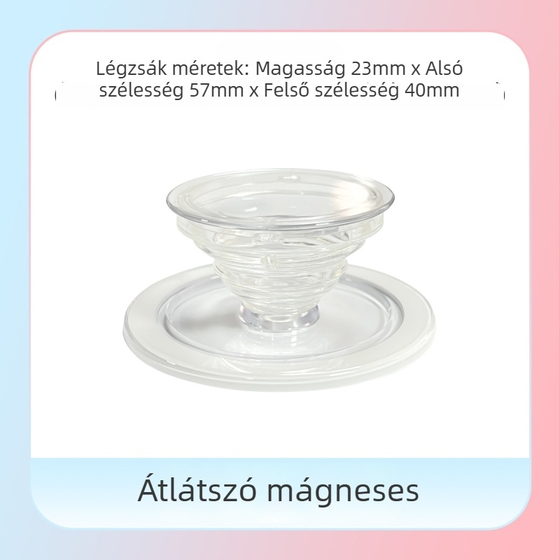 Snap-on asztali telefon-tartó, átlátszó sorozat, modell 01, TPU+ABS, Apple és Android számára