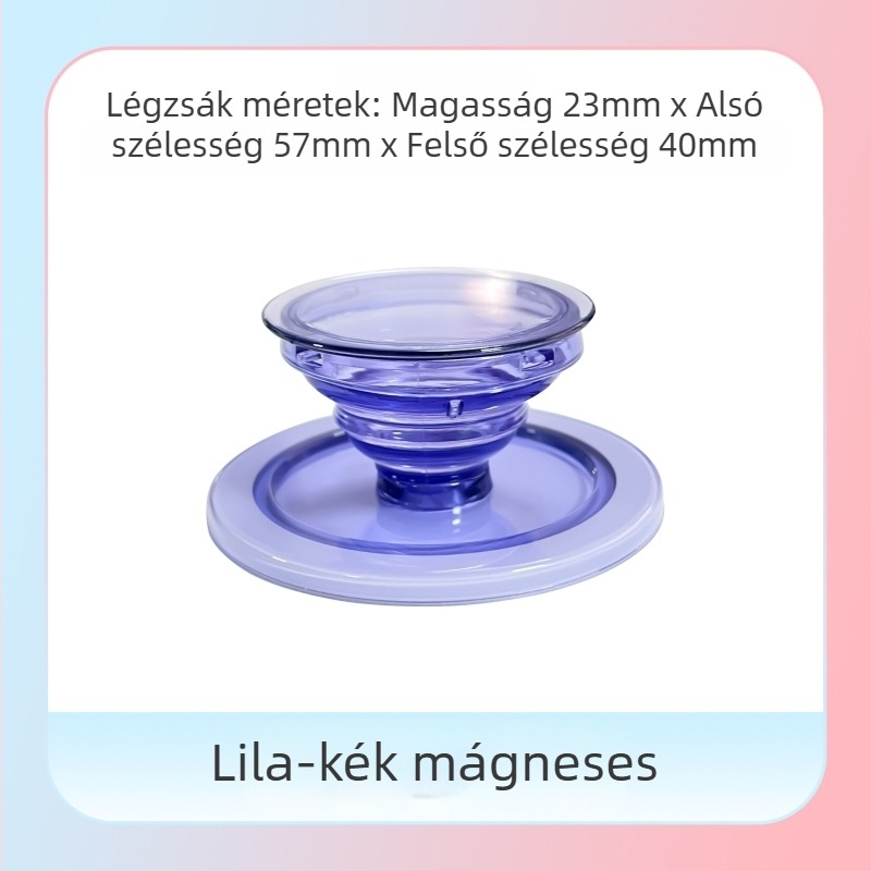 Snap-on asztali telefon-tartó, átlátszó sorozat, modell 01, TPU+ABS, Apple és Android számára