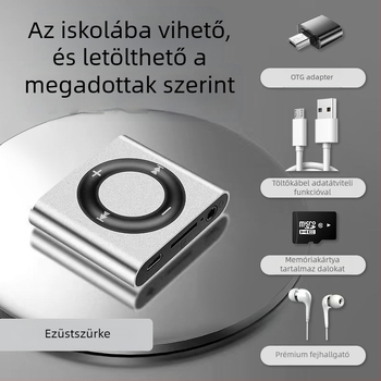 Diákkedv MP3 lejátszó - Mini hordozható sportos zenelejátszó, MP3 lejátszás, bővítő kártya nélkül