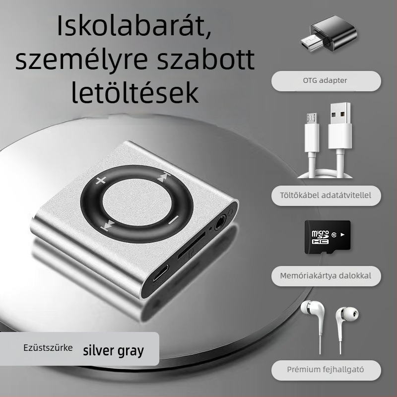 Diákkedv MP3 lejátszó - Mini hordozható sportos zenelejátszó, MP3 lejátszás, bővítő kártya nélkül