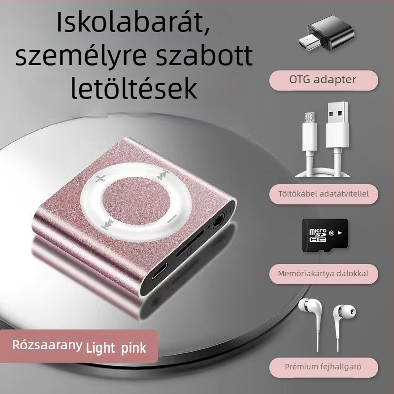 Diákkedv MP3 lejátszó - Mini hordozható sportos zenelejátszó, MP3 lejátszás, bővítő kártya nélkül