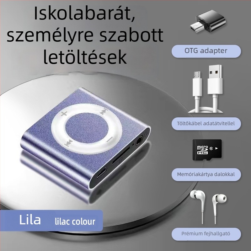 Diákkedv MP3 lejátszó - Mini hordozható sportos zenelejátszó, MP3 lejátszás, bővítő kártya nélkül