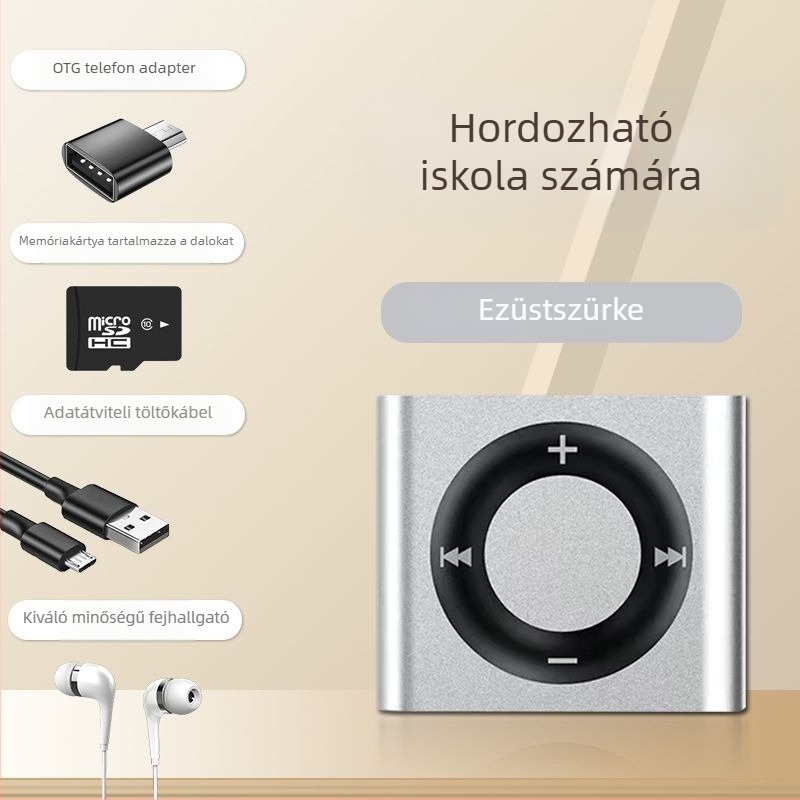 MP3 Walkman mini fém zenelejátszó MP4 lejátszással és angol hallgatási funkcióval
