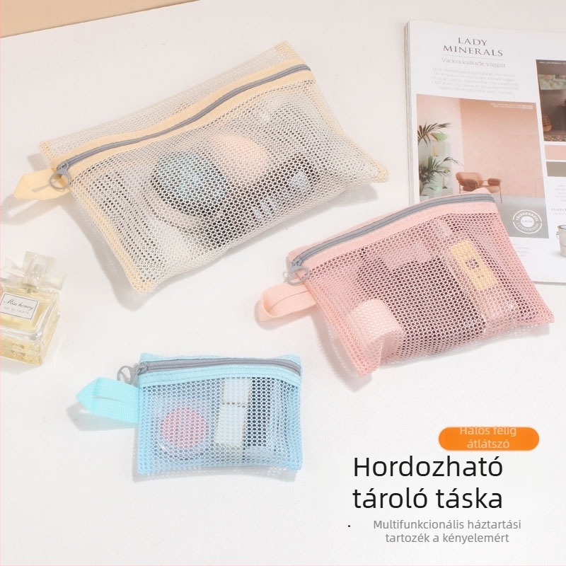 Hálós kozmetikai szervező FM602 — kézitáska-stílusú hordozható tárolótáska utazáshoz és otthonhoz