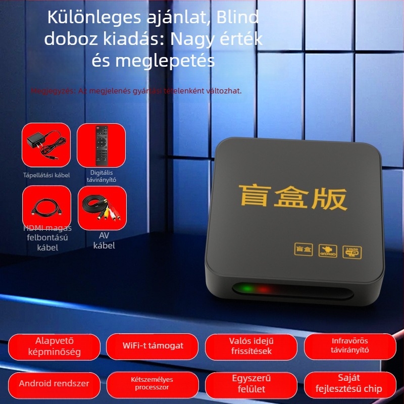 4K vezeték nélküli set-top doboz Wi-Fi, HDMI, USB, 128 MB memória