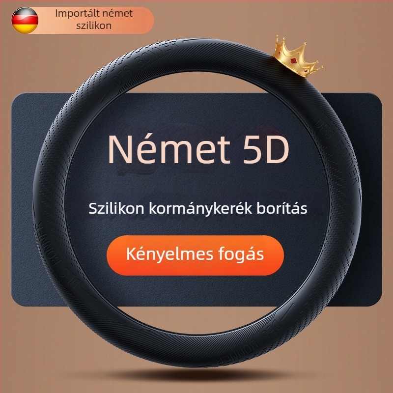 Szilikon kormányvédő, csúszásmentes és kopásálló, négy évszakos, egyszerű stílus, univerzális illeszkedés