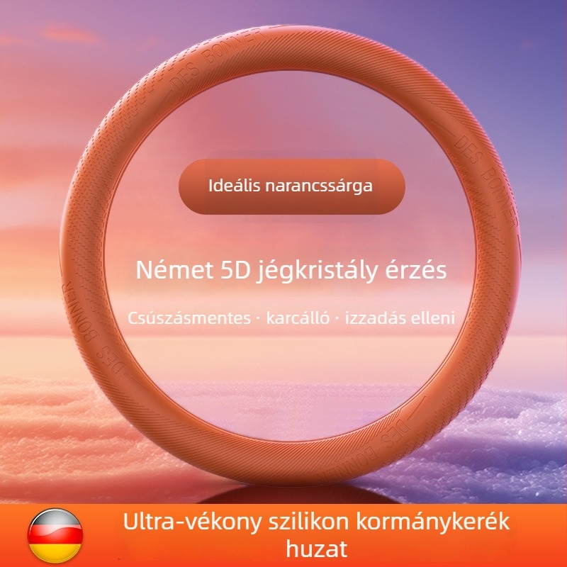 Szilikon kormányvédő, csúszásmentes és kopásálló, négy évszakos, egyszerű stílus, univerzális illeszkedés