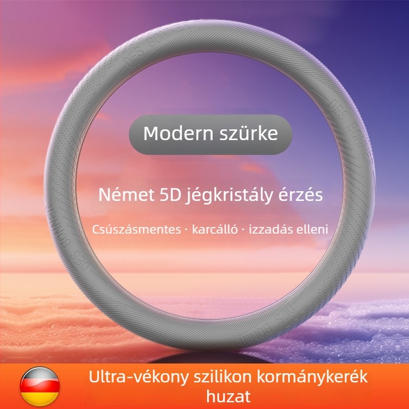 Szilikon kormányvédő, csúszásmentes és kopásálló, négy évszakos, egyszerű stílus, univerzális illeszkedés