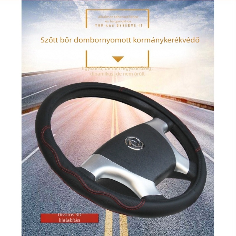 Kamion és busz volánvédő – egész éves, műbőr, átmérő 36–50 cm, univerzális illeszkedés, sportos stílus