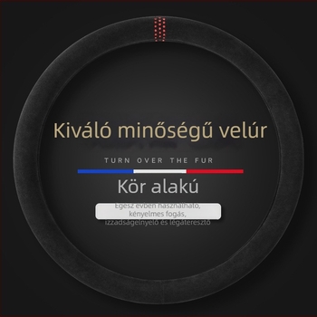 Kormánykerék fedél velúr imitációból - minden évszakra univerzális, csúszásmentes, izzadságfelszívó, lélegző, meleg