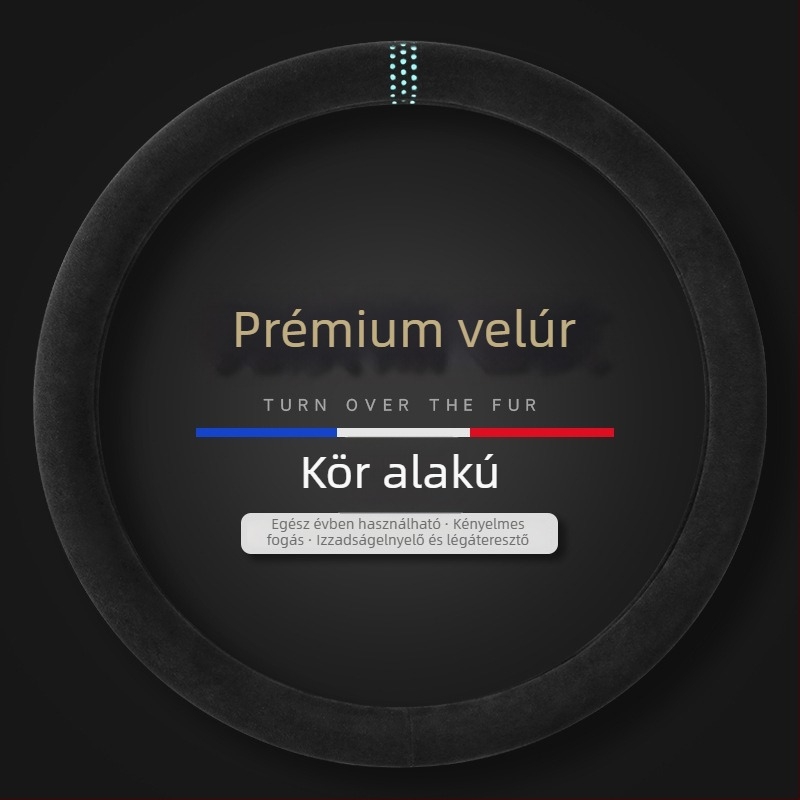 Kormánykerék fedél velúr imitációból - minden évszakra univerzális, csúszásmentes, izzadságfelszívó, lélegző, meleg